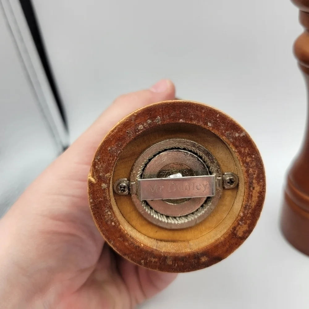 Vintage Mr. Dudley Wooden Salt & Pepper Shaker